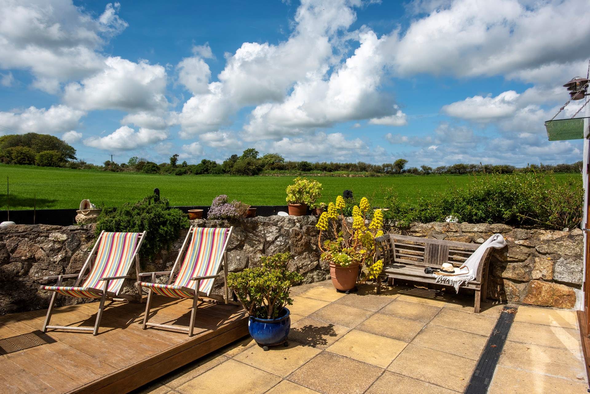 Views across the fields from your peaceful retreat.