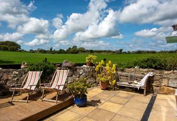Views across the fields from your peaceful retreat.