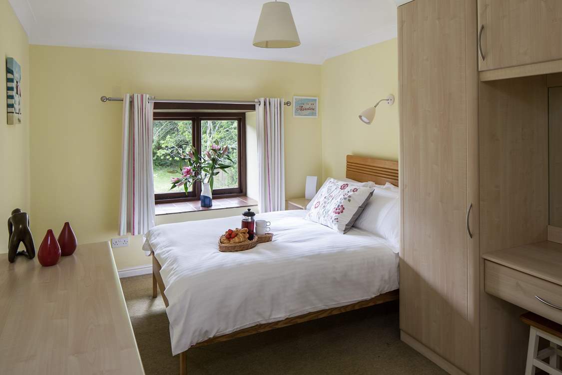 Bedroom 1 has wonderful views over the rolling countryside. What a lovely sight to wake up to.