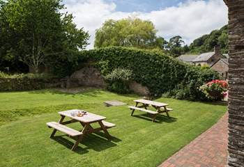 Picnic benches outside your front door. Perfect for laying out a cream tea and enjoying the stunning surroundings.