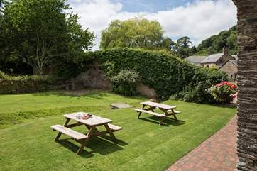 Picnic benches outside your front door. Perfect for laying out a cream tea and enjoying the stunning surroundings.
