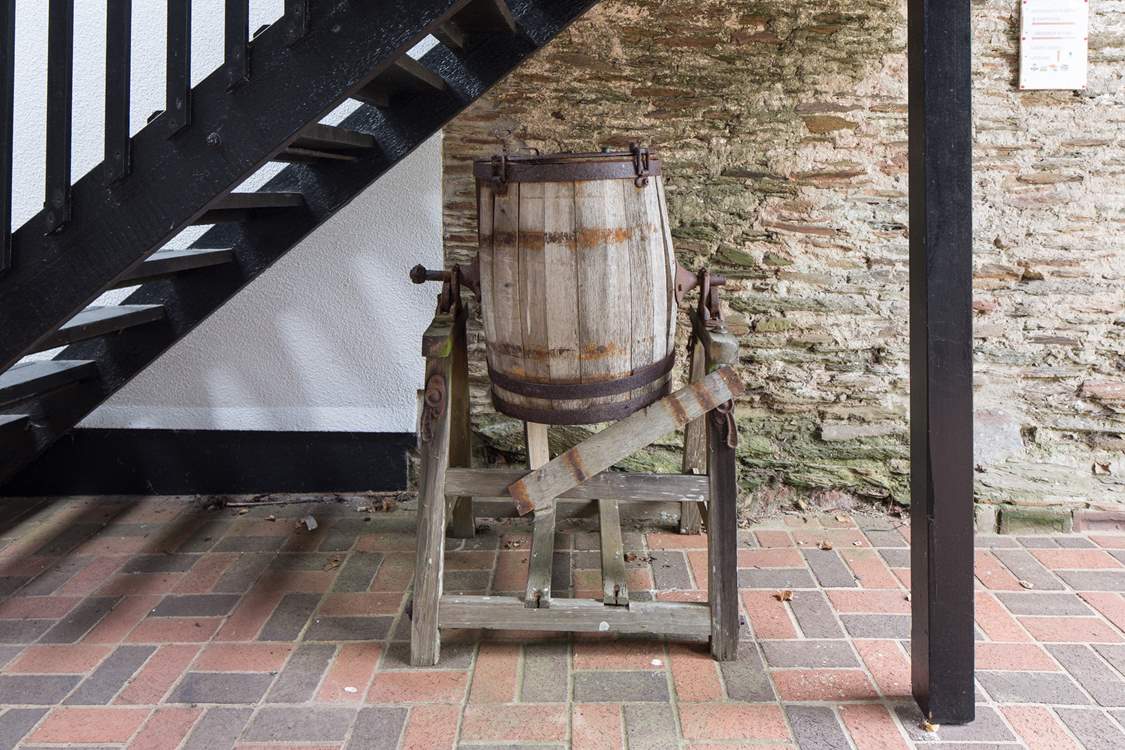 A charming cider press, a nice tribute to the history of Stancombe Manor.