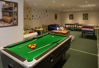 For the younger members of the group, this games-room has something for everyone.