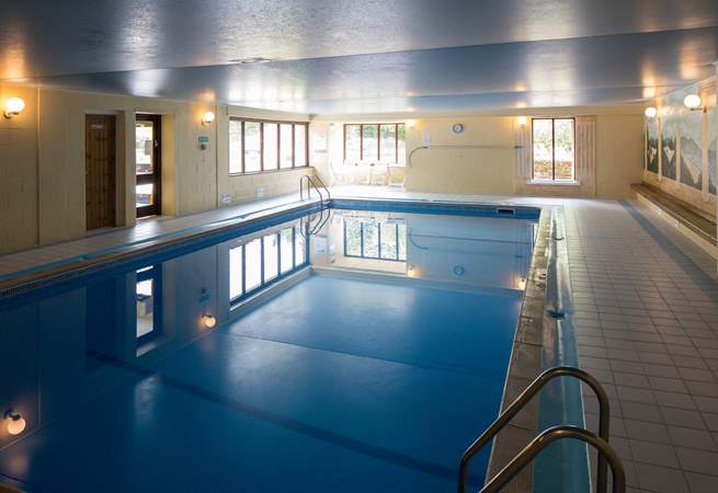 Stunning communal, indoor heated swimming pool.