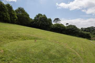 Lovingly manicured pitch and putt course.