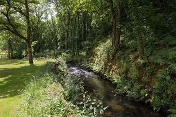 The River Burn borders the meadow.