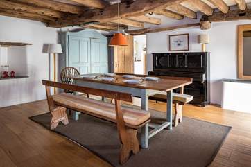 Step out of the kitchen into the dining-room. The perfect place for serving up a feast.