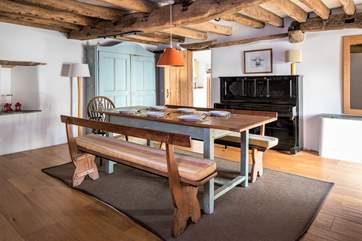 Step out of the kitchen into the dining-room. The perfect place for serving up a feast.
