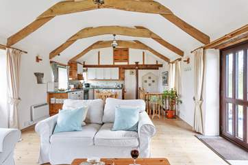 The gorgeous open plan living space is on the first floor.