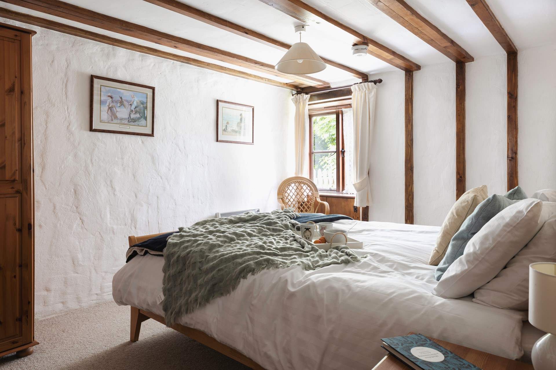 The peaceful double bedroom now has a king-size double bed and is on the ground floor.