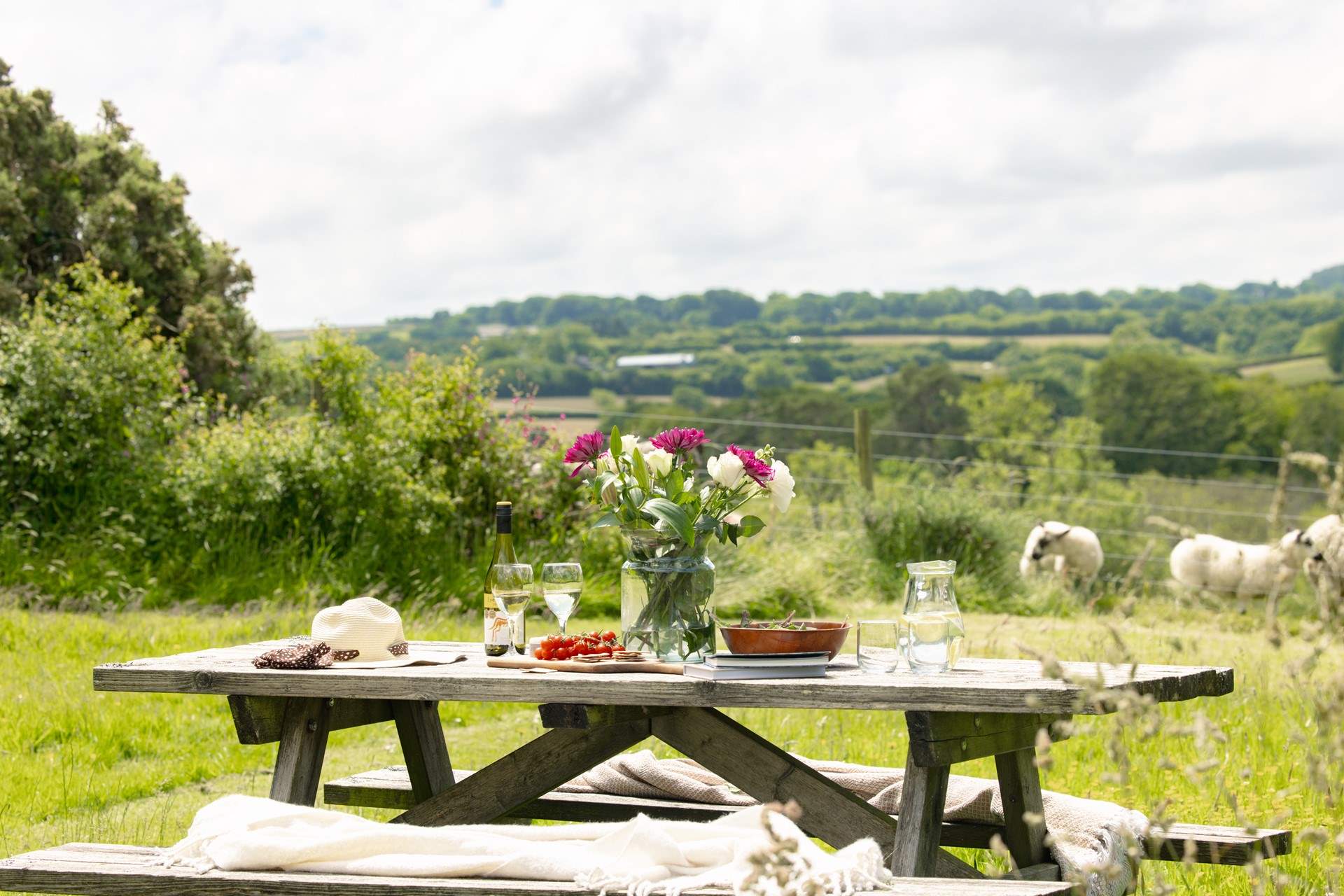 The private back garden at Coombe Cottage is the perfect place for some peace and tranquillity.
