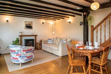 The open plan living-room on the ground floor.