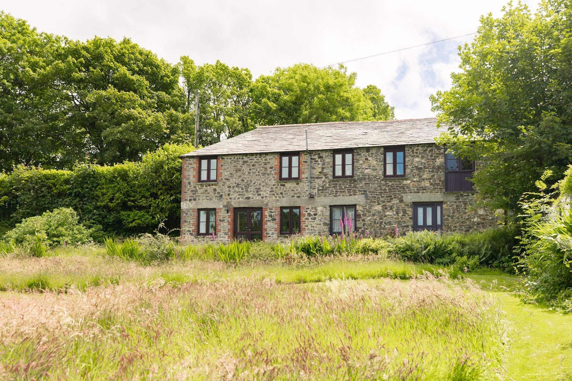 The owners have been rewilding to encourage nature into the garden areas.