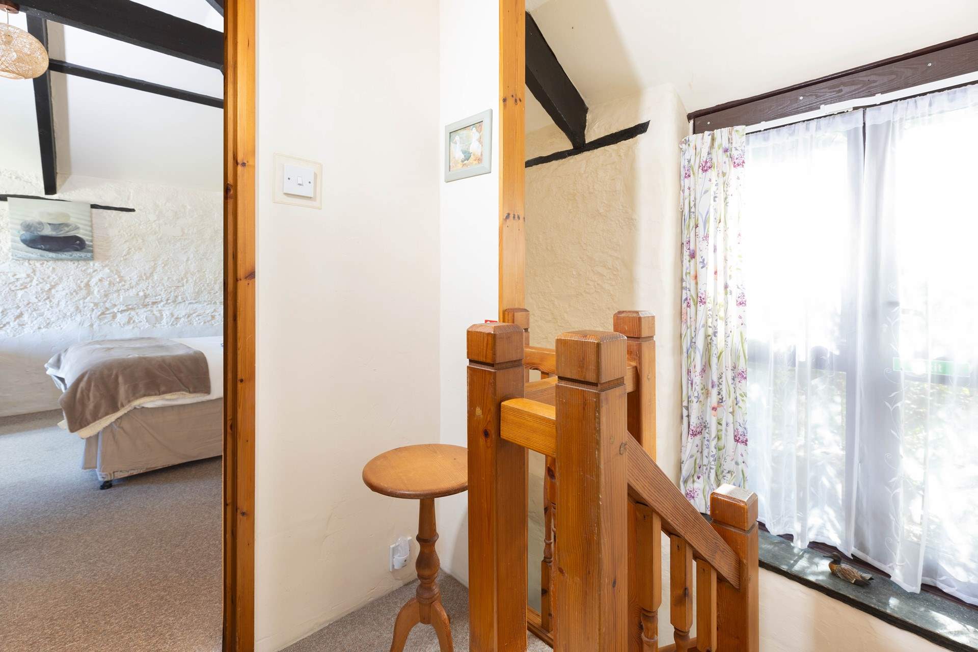Head across the landing to the refurbed bathroom.