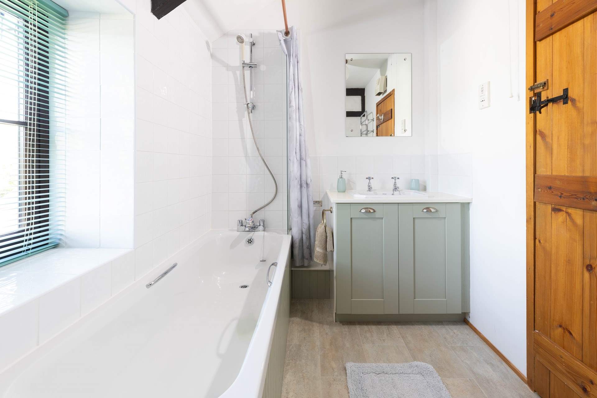 Enjoy a leisurely soak after a day of talking and walking.