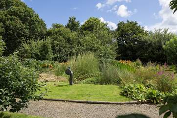 Another angle of the memory garden and the beautiful greenery which is lovingly maintained for your pleasure.