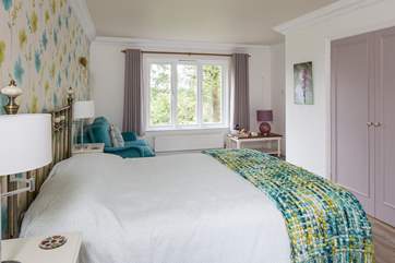 Bedroom 1 on the ground floor. Light, airy and very spacious. Simply delightful.