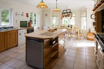 The kitchen. What a fabulous room. Equipped with a large dining-table, laying out breakfast is a real pleasure.