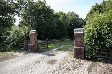 The main gates to Hope Farm.