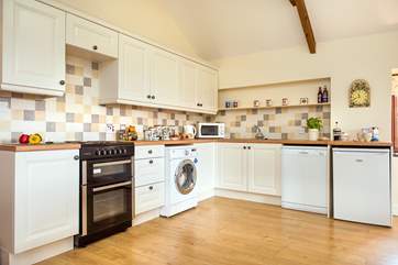 The country-style kitchen has all you need to cook up those holiday meals - well breakfast at least!