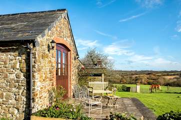 Sit out on the patio and enjoy the countryside setting.