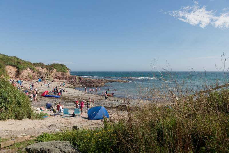 Talland beach is just a two minute walk down the hill.