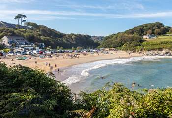Swanpool Beach, Falmouth has plenty of water sports on offer. 