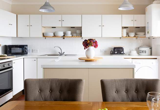 The kitchen has anything you might need for a feast. 
