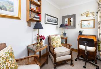 The little study is a great place if you need to do some work or to retreat to watching your favourite tv show. 