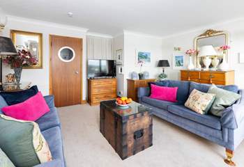 Relax on the comfy sofas at the end of the day. 