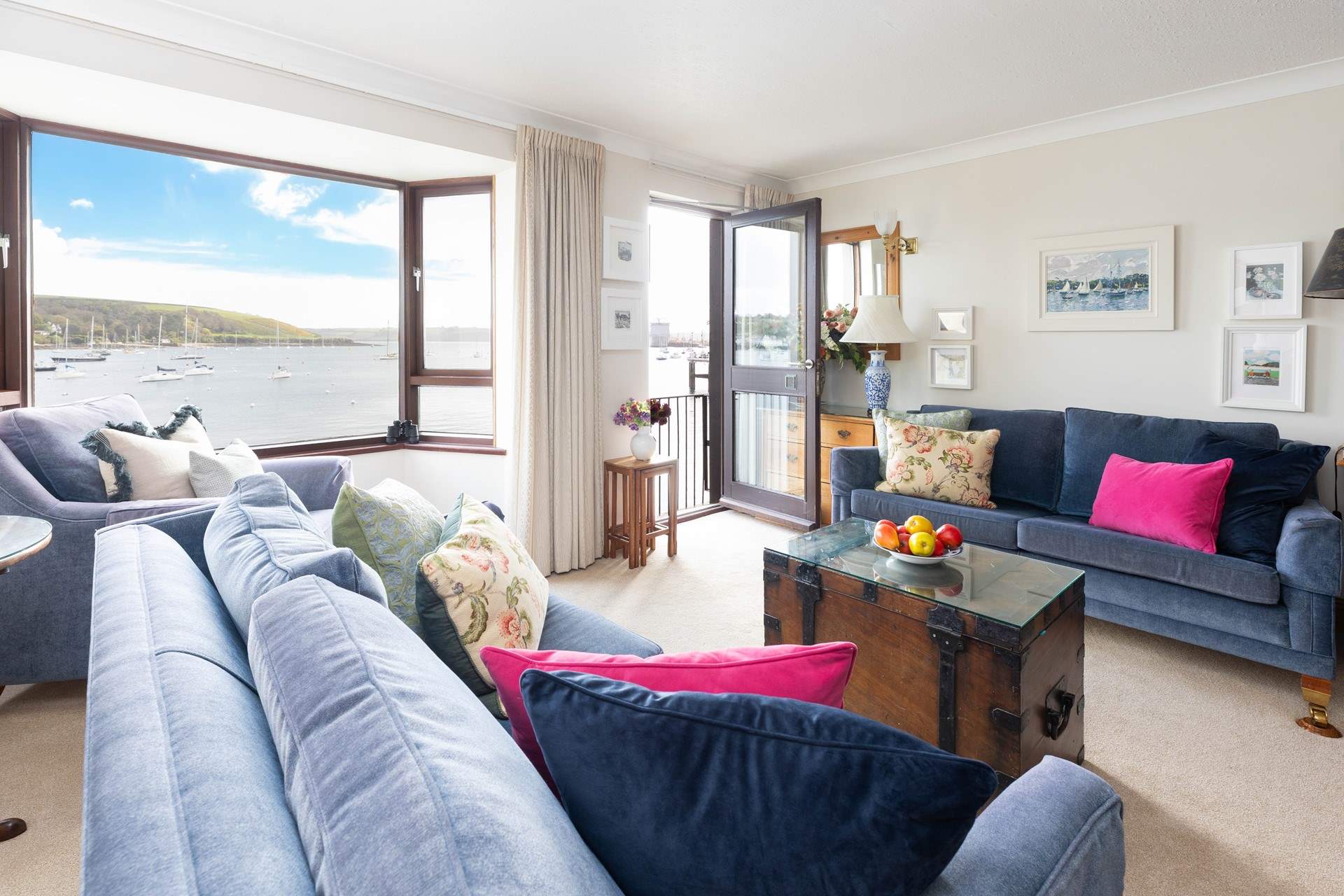 The sitting-room on the first floor has the most magnificent outlook. 