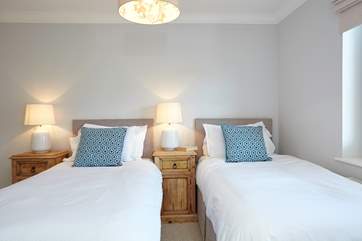 The bed is 'zip and link' so it can be arranged as a generous super-king or two twins.
