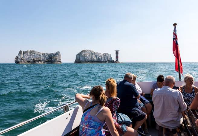 Take a boat trip to see the iconic Needles.
