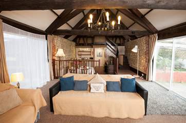 The beams bring great character to the barn.