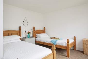 The comfortable twin bedroom.