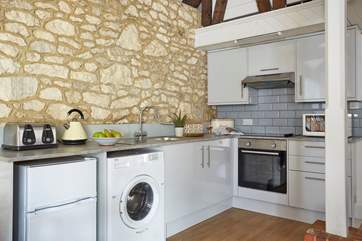 Modern appliances in the kitchen.