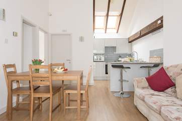 The open plan living-area is light and airy.