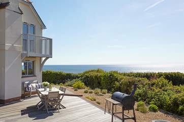 South facing decking to take full advantage of the sun.