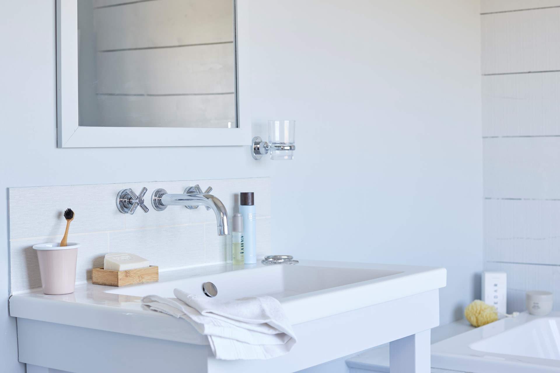 Enjoy a soak in the bath after a long day of island activities.