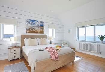 Bedroom 2 with king-size bed and more of those amazing views.