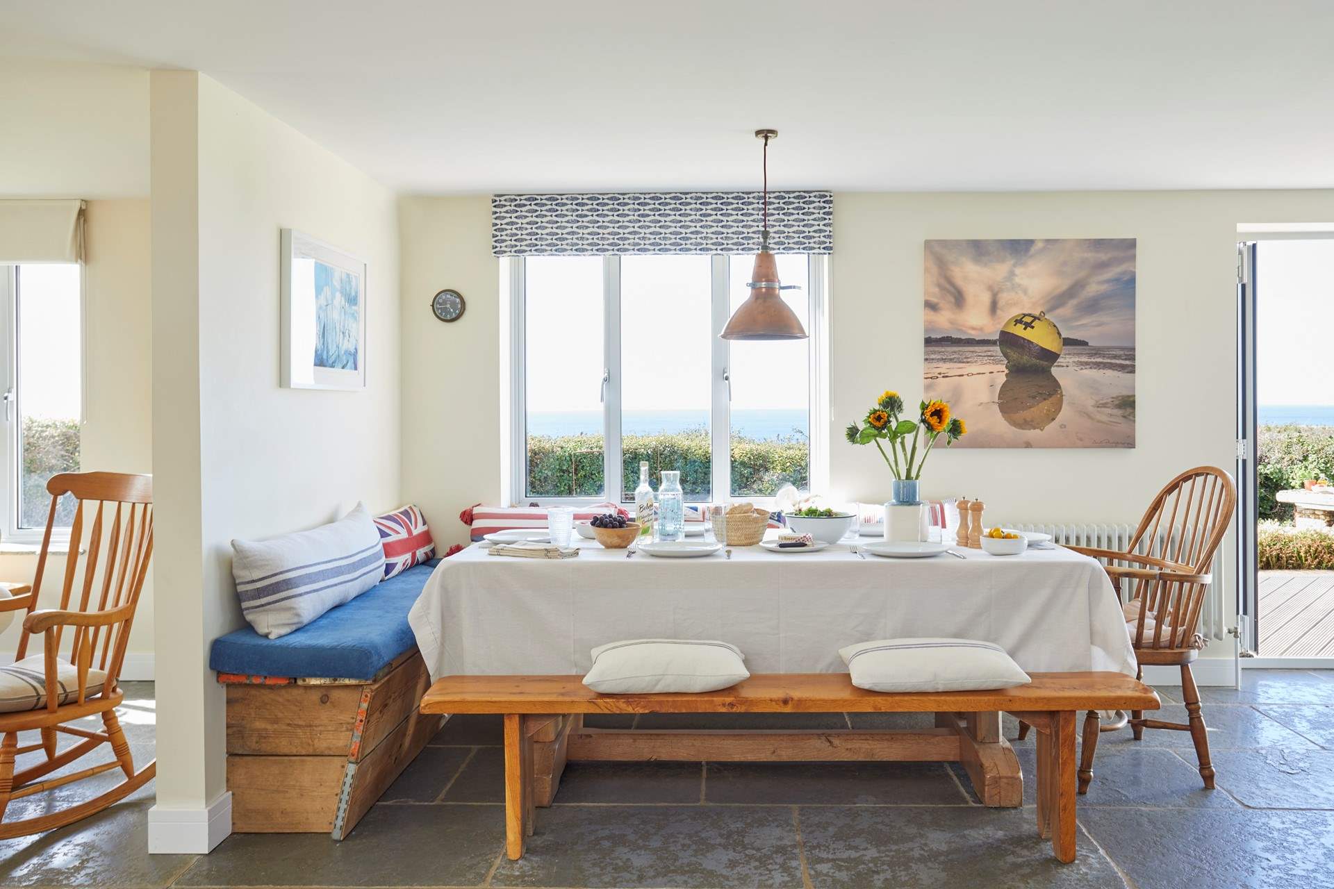 Whether you dine inside or out, there is still a view.