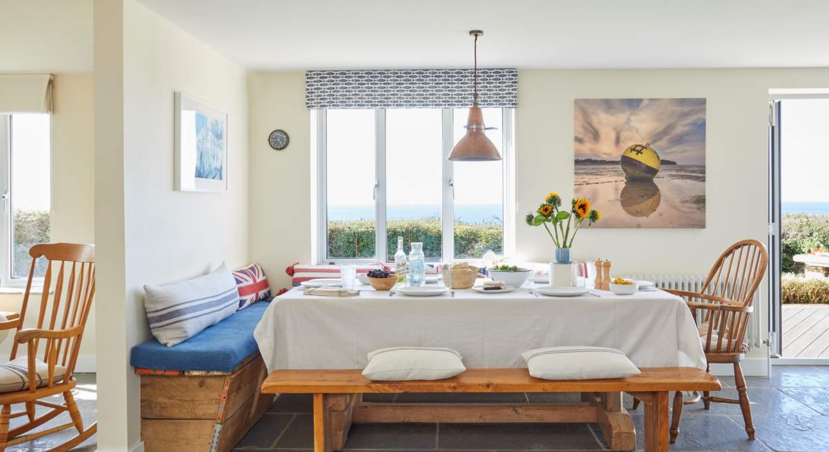 Whether you dine inside or out, there is still a view.