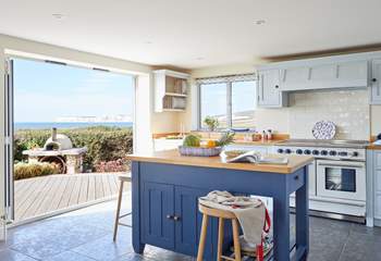 The kitchen is well-equipped for all your holiday needs.