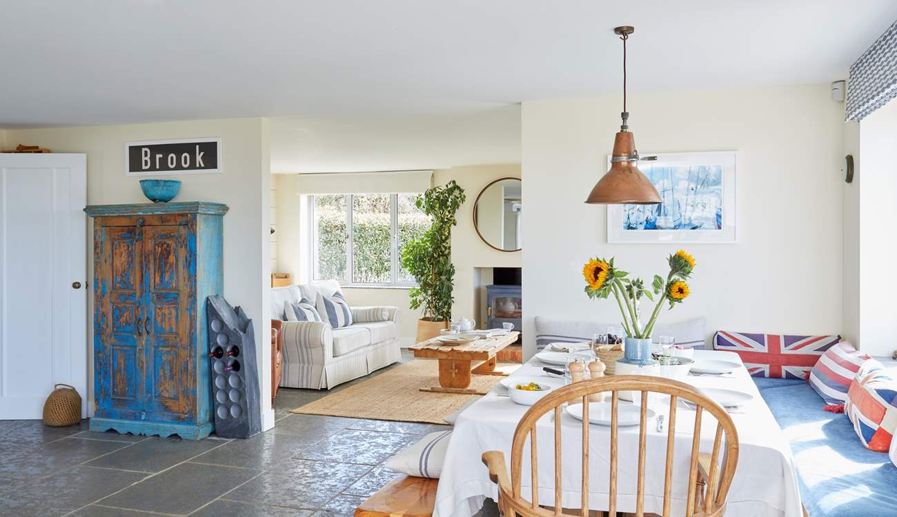 The open plan living space is great for entertaining.