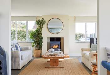 The cosy sitting area features a wood-burner for those chilly evenings.