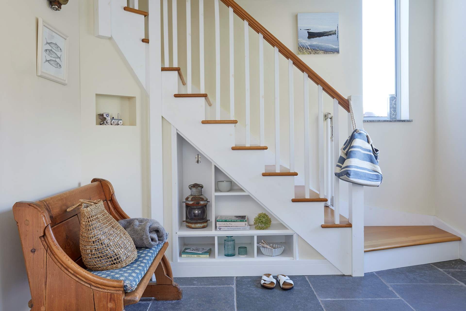 The entrance hall with stairs leading to first floor.