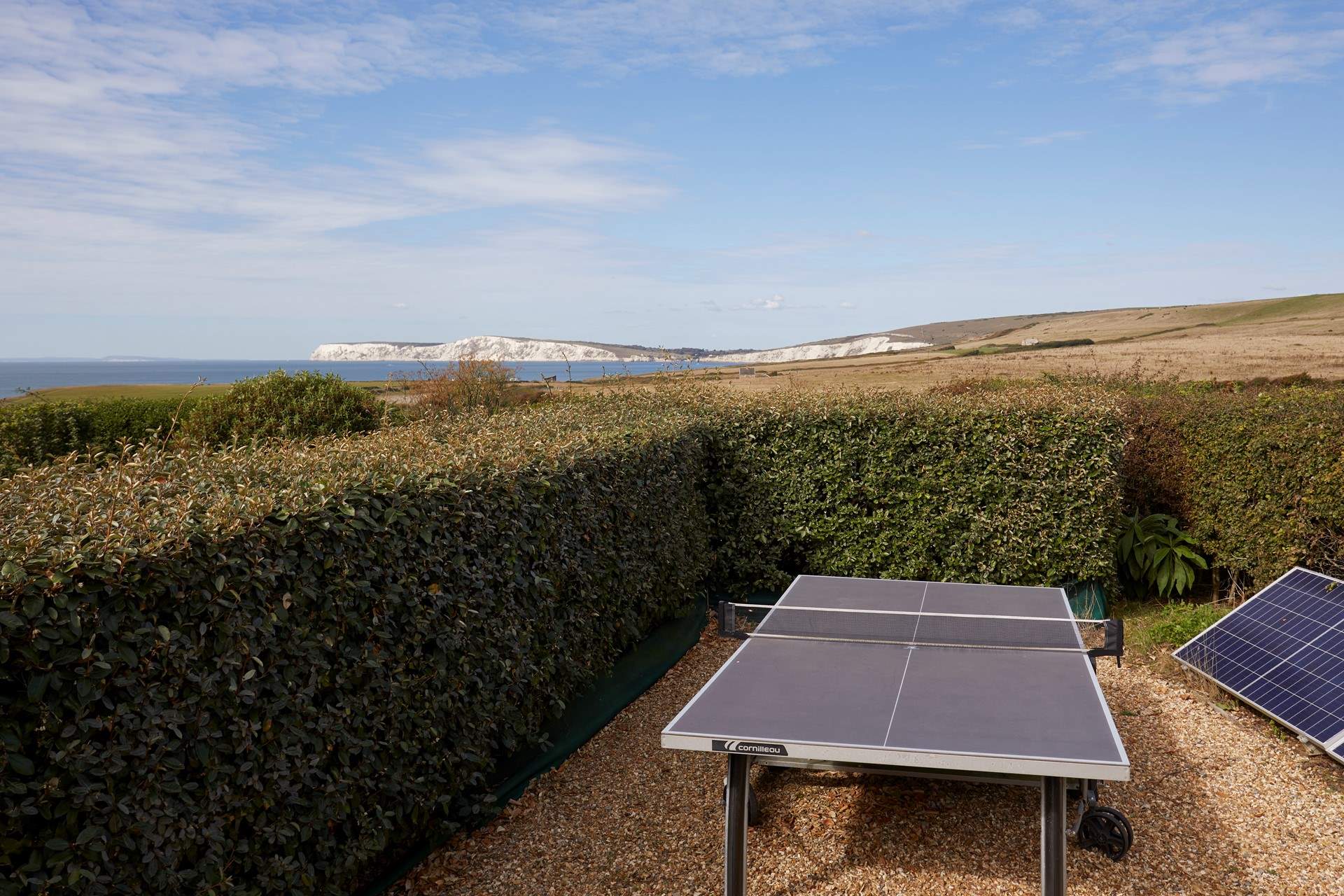 Everyone will enjoy a game of table tennis in the fresh air.