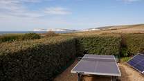 Everyone will enjoy a game of table tennis in the fresh air.