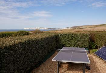 Everyone will enjoy a game of table tennis in the fresh air.