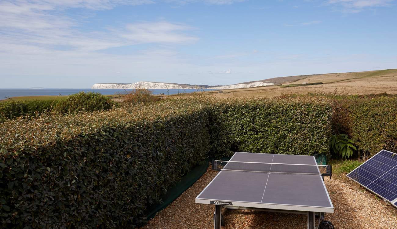 Everyone will enjoy a game of table tennis in the fresh air.